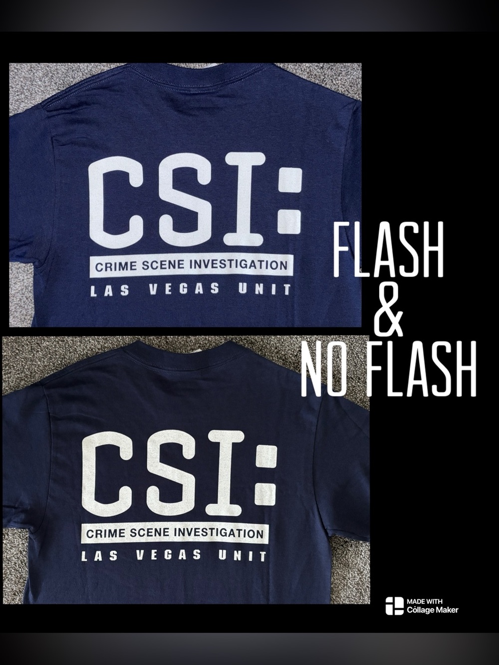 CSI Las Vegas | Navy Graphic Tee - Crime Scene Investigation Unit |Youth Small